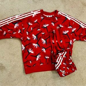 Adidas Originals X Thebe Magugu Crewneck Sweatshirt and small backpack set!